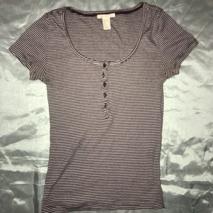 Forever 21 maroon striped tee